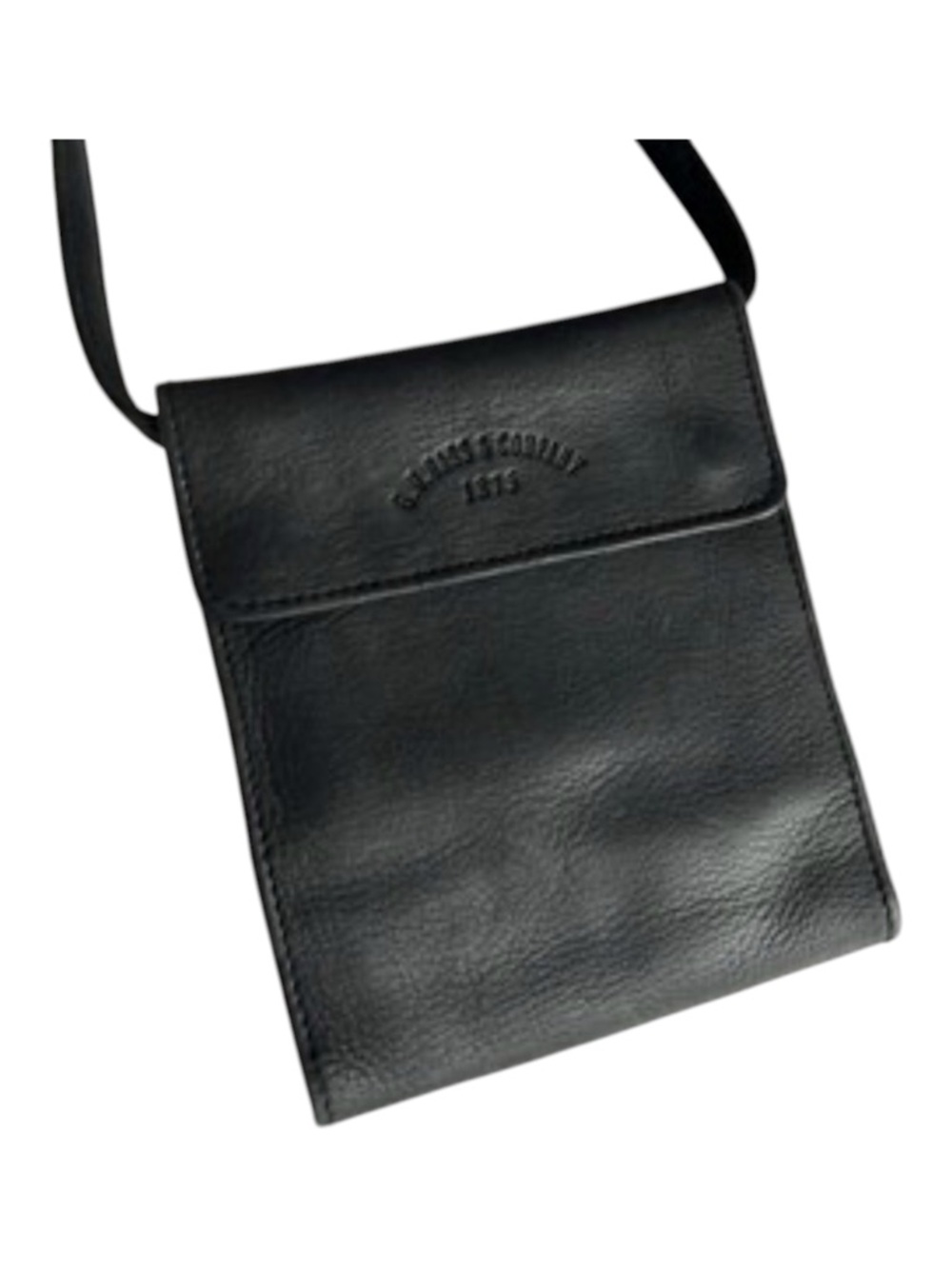 G.H. Bass & Co. Black Leather Crossbody Flap Bag